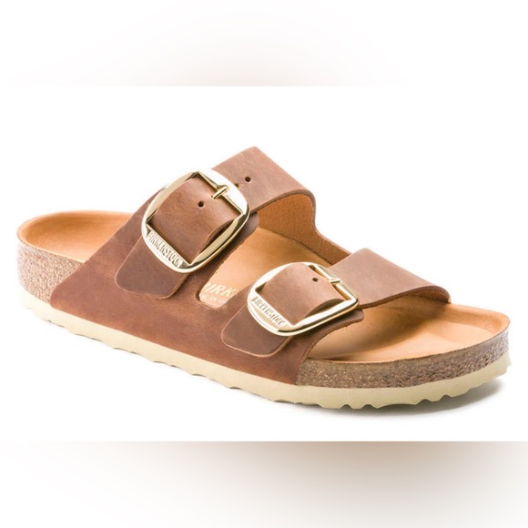 BIRKENSTOCK Arizona Big Buckle Sandal in Cognac - Picture 2 of 6
